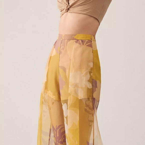 Brand New PANKAJ & NIDHI PRINTED SHEER PANTS - Picture 8 of 16